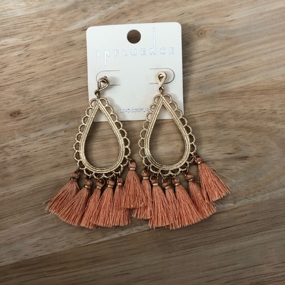 Influence gold teardrop earrings